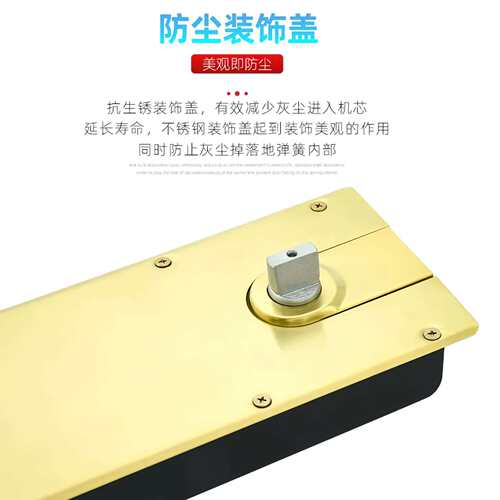 地弹簧220B黑色玫瑰金钛金黑钛金有框无框玻璃门地簧地弹簧