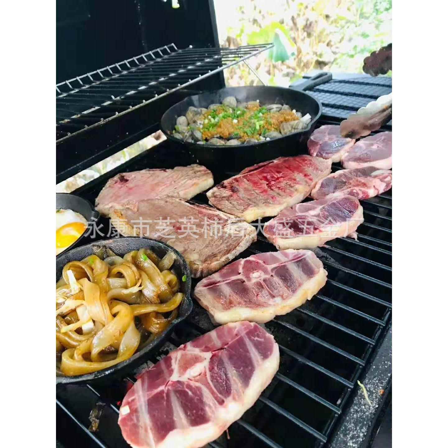 我是工厂 bbq 大方炉 庭院户外大型环保四方烧烤炉大容量闷烤炉