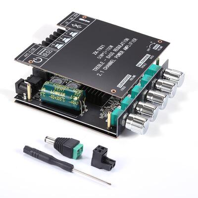 ZK-TB21蓝牙数字功放模块高低音调低音炮2.1声道TPA3116D2原装芯