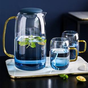 玻璃冷水壶加厚云石壶家用凉白开水壶大容量凉水壶饮料果汁壶