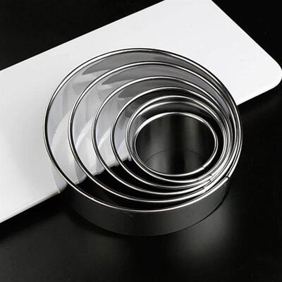 14pcs/Set Stainless Steel Round Cookie Moulds Cake Cutter