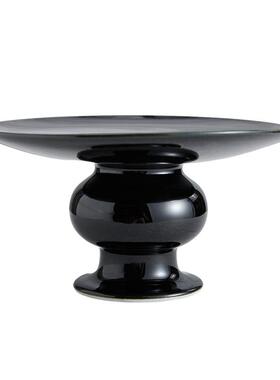 202WXP5款创创意复古意灯笼新水果高脚盘陶瓷果家盘客厅茶几用高