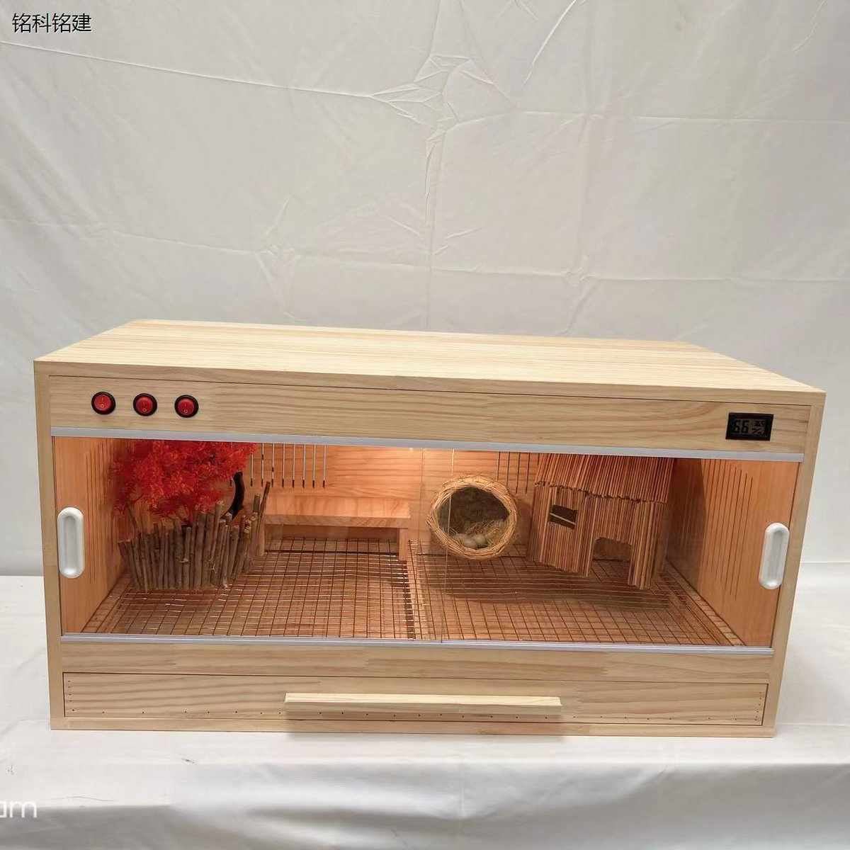 芦丁鸡饲养箱智能温控幼雏箱恒温保暖爬宠箱抽屉箱抽屉爬宠箱