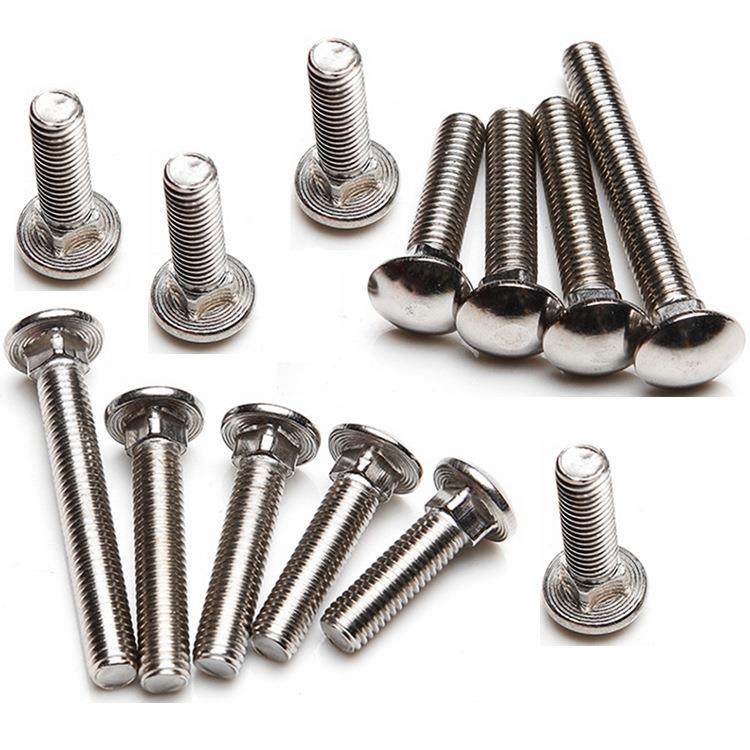 m5m6m8m10m12不锈钢马车螺丝防锈201材质圆头方颈螺马车螺栓GB12