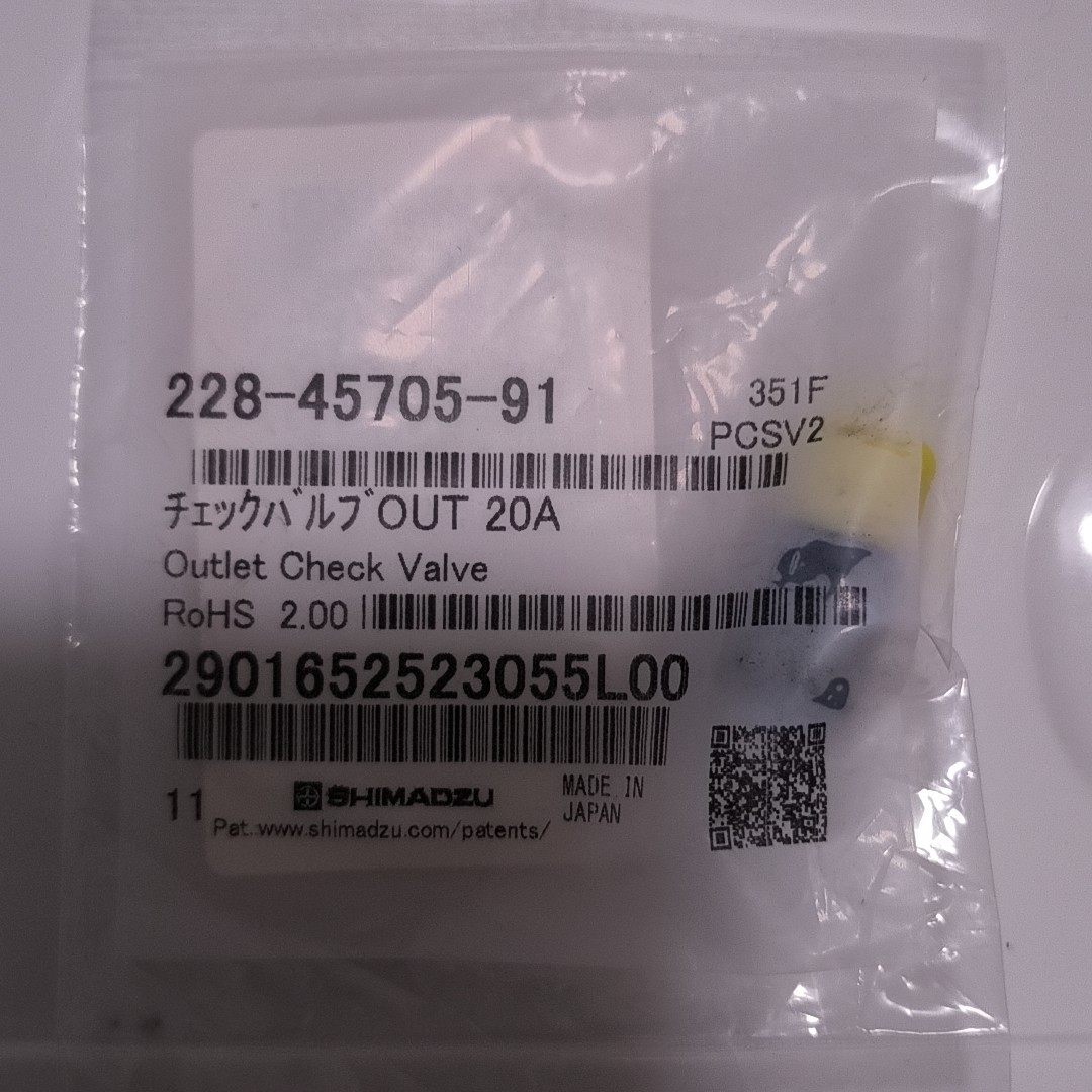 岛津液相色谱单向阀 228-45705-91 全新