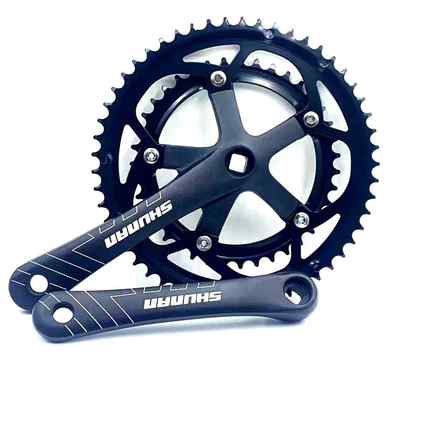 顺安公路车牙盘双盘牙盘铝合金盘片170mm53-39T曲柄自行车链轮车