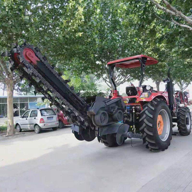 大马力拖拉机后置挖沟机链条式开沟器农田水利工程路面开槽机