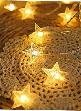 LED节日彩灯闪灯串灯满天星星五角星灯串万圣节Christmas lights