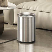 无盖厕所新款 不锈钢高档酒店卫生间垃圾桶奢客厅卧室奢家用轻轻