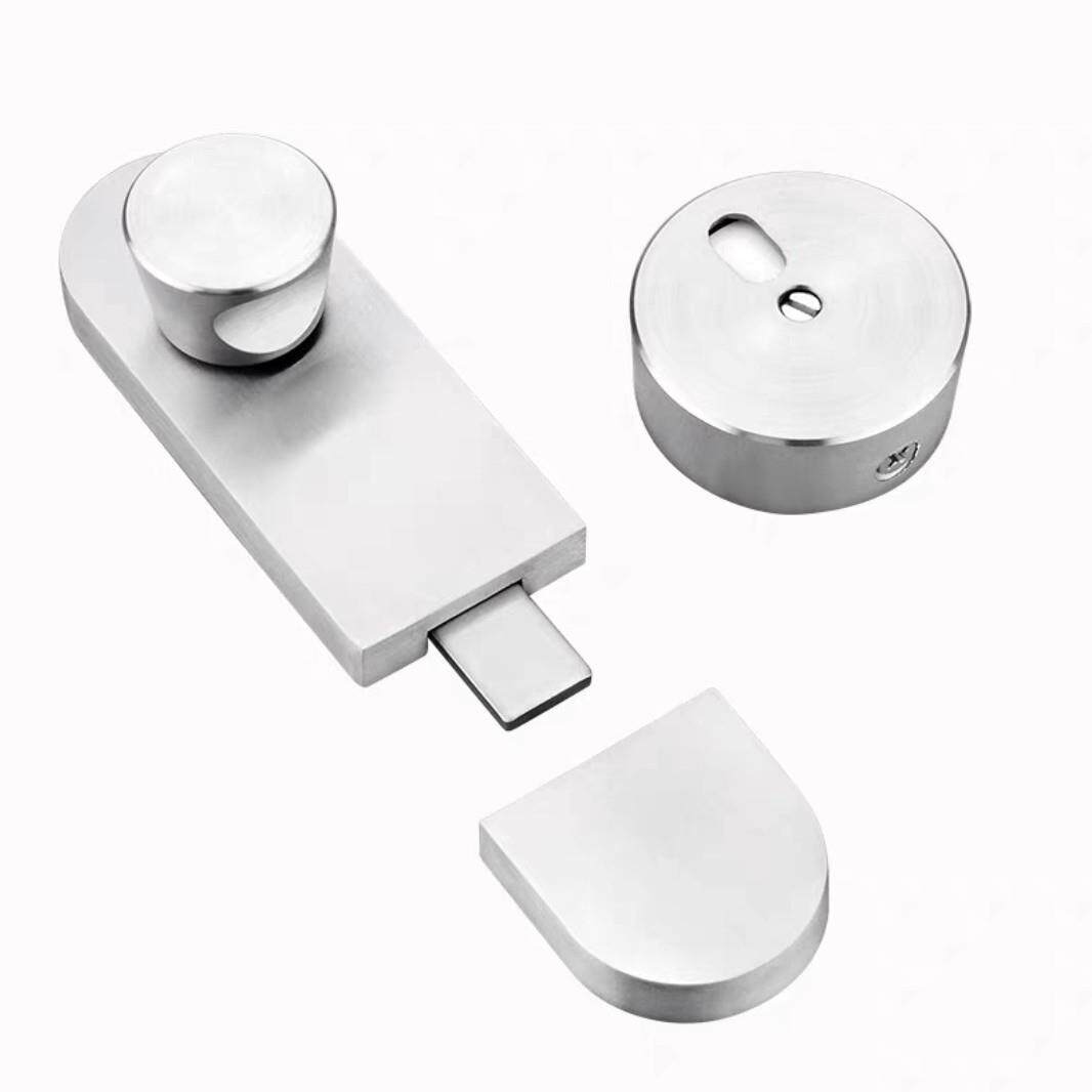 公共卫生间隔断五金配件304不锈钢厕所门锁有人无人指示锁插销锁