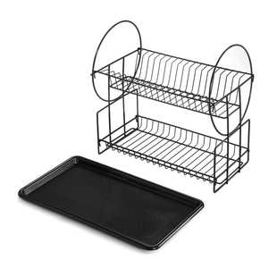 架碗筷碗碟收纳排水金属托架架莱架厨房配板盘杯小号双层带