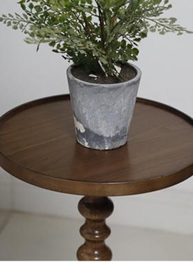 圆形中古沙桌发桌实桌茶AL24801几床头小边户型移木动创意角几置