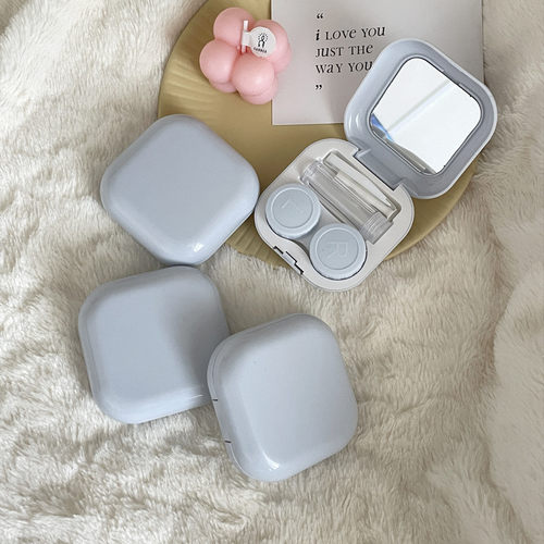 隐形眼镜奶油色ins韩系眼镜袋