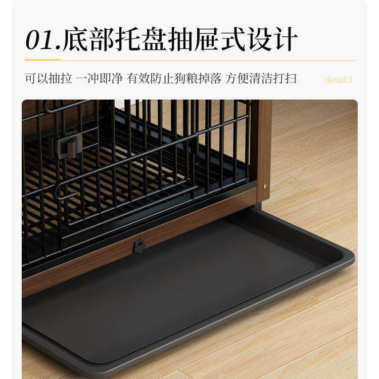 狗笼雪纳瑞专用笼子加粗加固带厕所小型犬室内移动豪华风方管狗窝