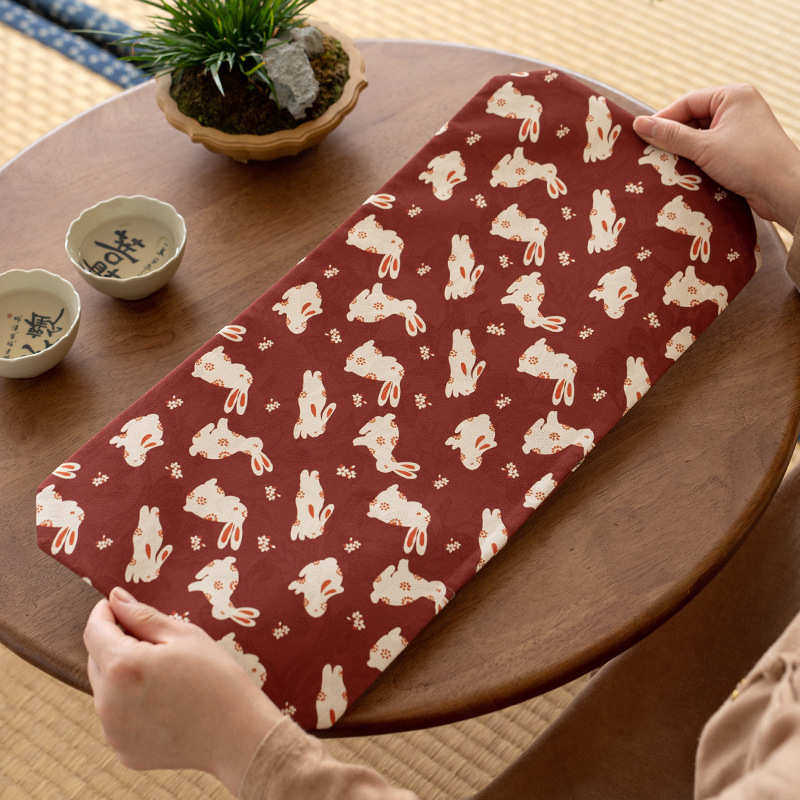 棉麻玉兔干泡茶席双面防水茶席兔年茶道零配件功夫茶具桌旗长方,餐饮具,茶具礼盒,淘宝优惠券,粉丝福利购,淘宝优惠卷