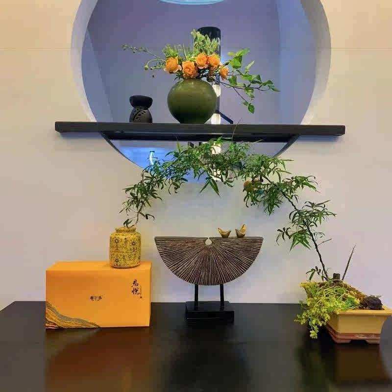 新中式客厅摆件高端大气上档次家居电视柜茶几创意酒店轻奢装饰品