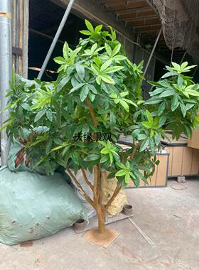 仿真发财树酒店商场装饰人造落地景观假绿植园林工程道具摆件