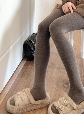 秋冬季加绒加厚奶咖色连裤袜保暖显瘦灰色踩脚袜咖啡色打底裤袜女