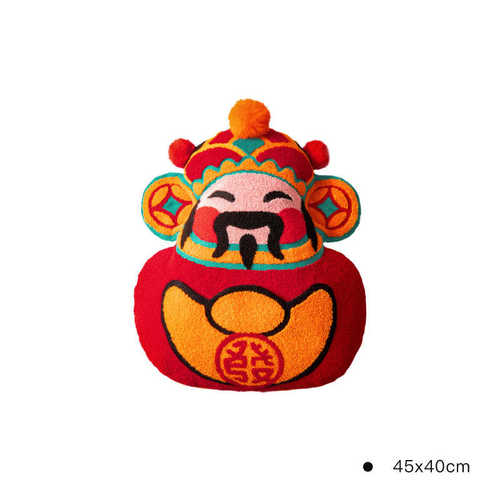 【好事入屋】国潮抱枕3D醒狮中国风喜沙发靠垫结婚创意刺绣靠枕