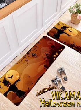 VIKAMA1pc/2pc Halloween Decorative Rug Kitchen Diatomite Ear