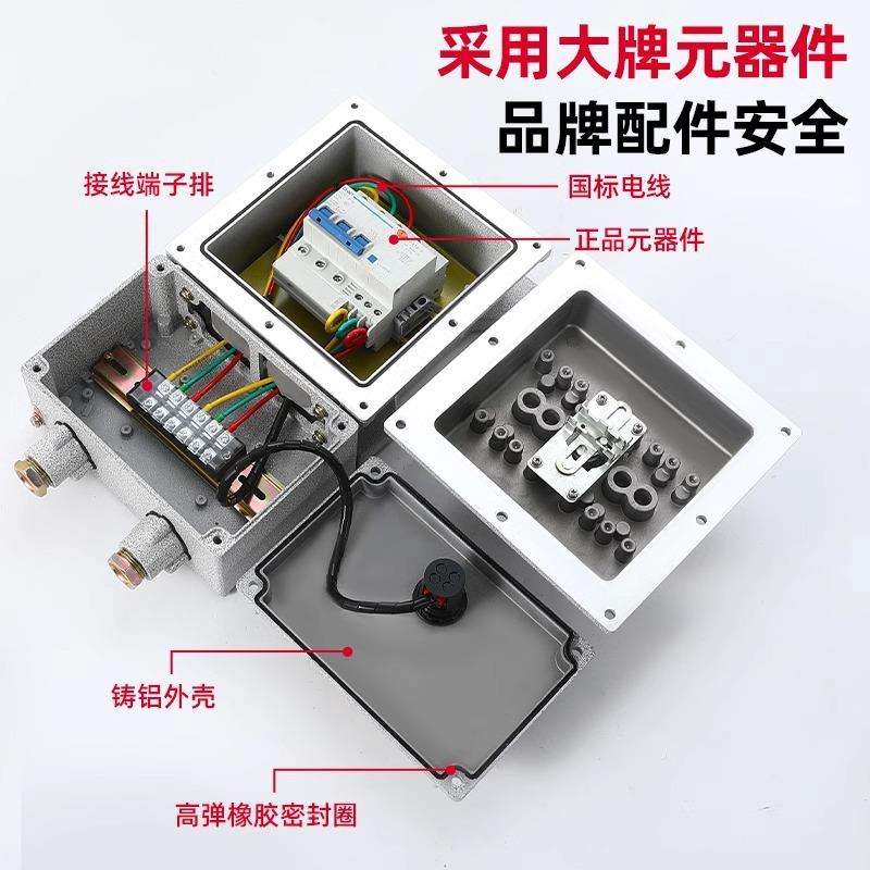 防爆断路器10A16A20A32A63A100A2P32A防爆开关箱380V配电箱BDZ52