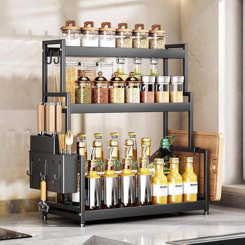 Multifunctional Stainless Steel Kitchen Counter Organizer, I
