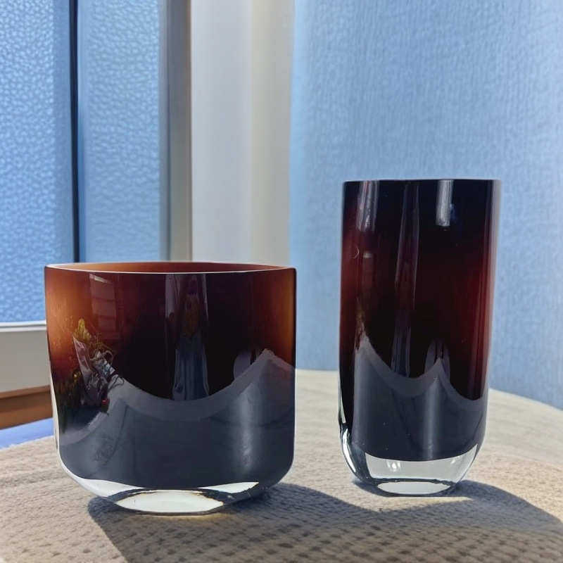 器花艺琉璃摆件扁花瓶餐桌花售楼处样板房高端棕色套装饰品刀锋,家居饰品,花瓶,淘宝优惠券,粉丝福利购,淘宝优惠卷