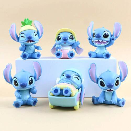 Stitch Figure Blind Box Kawaii Stich Anime Cartoon Car Cake