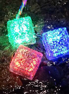 亚马逊太阳能玻璃冰砖灯户外庭院景观花园台阶装饰氛围冰块地砖灯