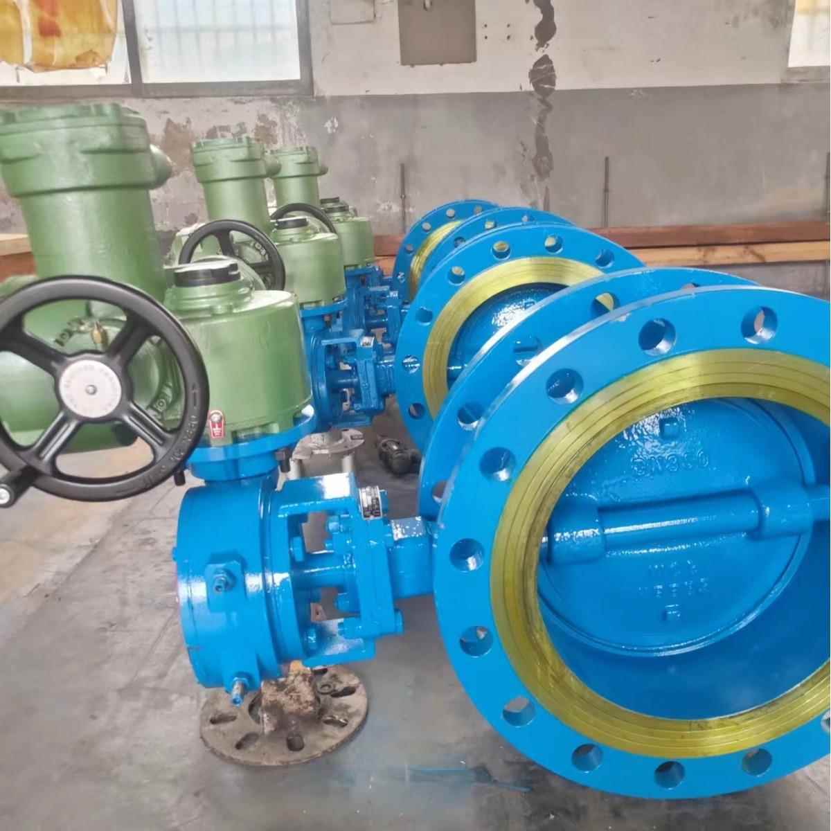 矿用防爆电动法兰蝶阀MA矿用隔爆型铸钢蝶阀三偏心硬密封电动蝶阀