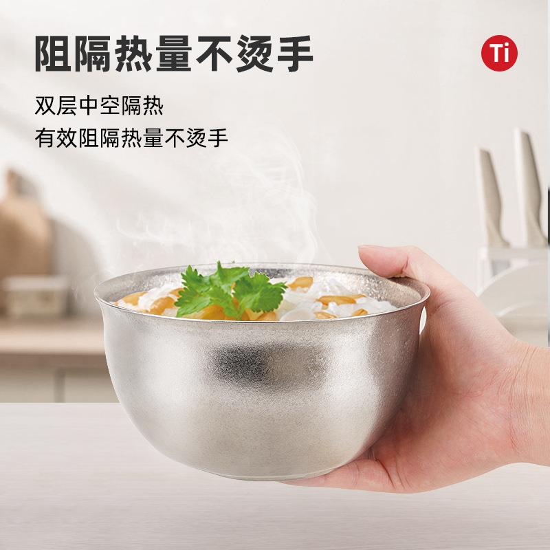 TA热1纯号双层碗户外野餐家用碗饭碗汤大碗中空隔野炊拌饭沙大号