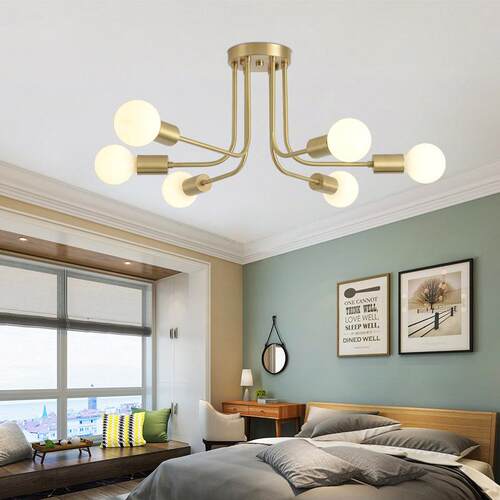 北欧个性创意全铜吸顶灯后现代大气家用客厅灯具餐厅房间主卧室灯