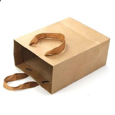 1PCS/lot kraft paper storage bag with handle wedding party