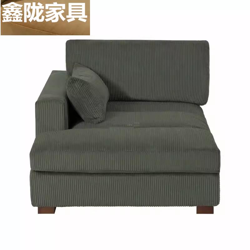 欧式轻奢贵妃椅主卧床尾沙发贵妃榻阳台卧室休闲小沙发灯芯绒墨绿