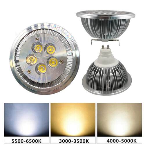 5W LED射灯AR111斗胆灯G53接口大功率 ar111筒灯车铝内置电源室内