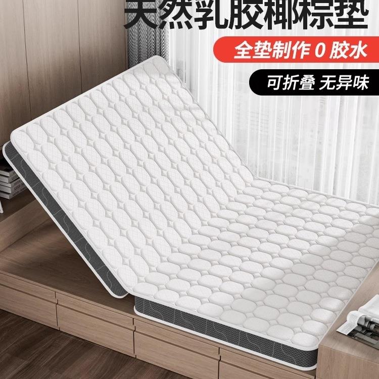 乳胶椰棕床垫遮盖物硬垫家用卧室乳胶榻榻米棕榈垫可折叠棕垫床褥