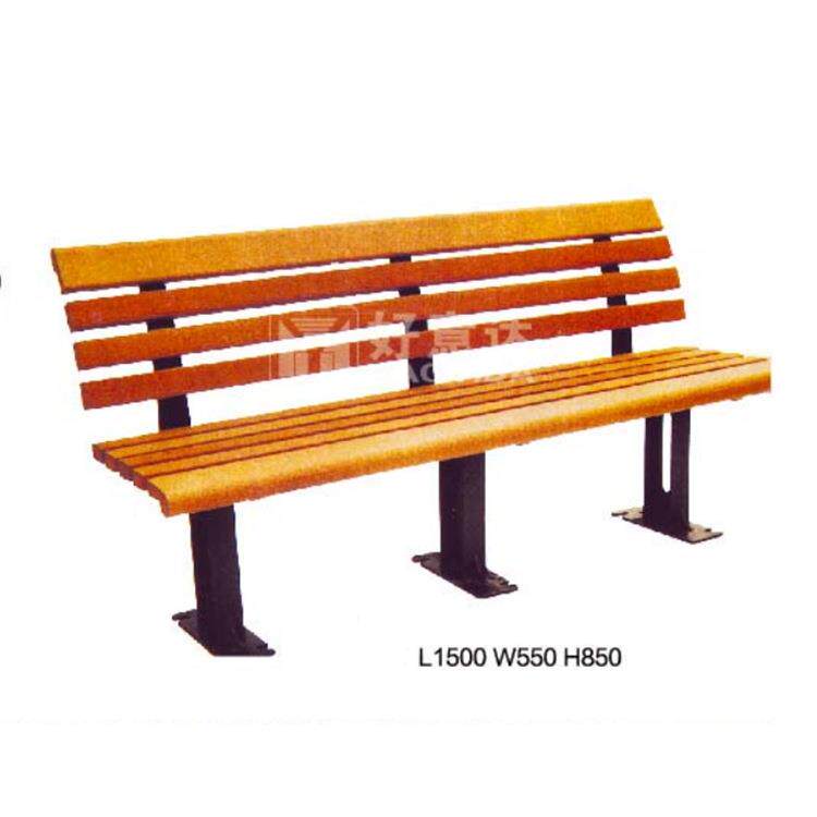 公园椅户外长椅广场椅子室外镀锌钢座椅实木靠背休息排椅现代简约