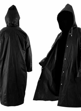 1pc EVA Raincoat Women/Men With Hat Buttons Slicker Poncho R