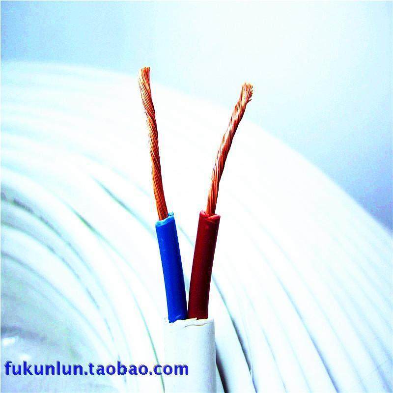 Rvv白护套线电线电缆纯铜2芯3芯4芯5芯0.75/1/1.5/2.5/4/6方形