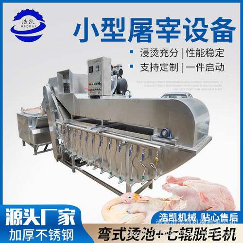 定点屠宰设备鸡鸭宰杀脱毛烫毛机器小型屠宰场用白条鸡脱毛机