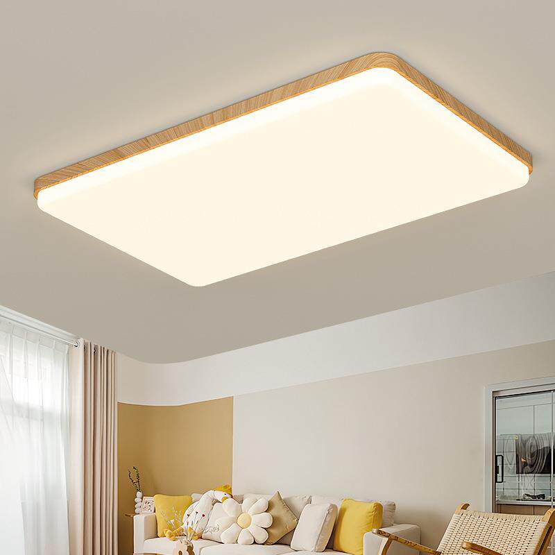 客厅灯大厅主灯吸顶灯创意胡桃木色卧室灯护眼全屋套餐中山灯具