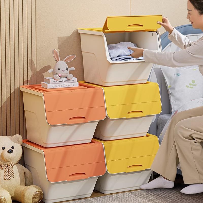 玩具收号家纳箱开式用翻盖储物箱前衣服整理箱塑佐致（收料特大零