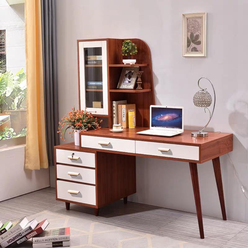 板式多伸层实书木儿童学习书组桌可缩台式电脑桌学生写字台带0032