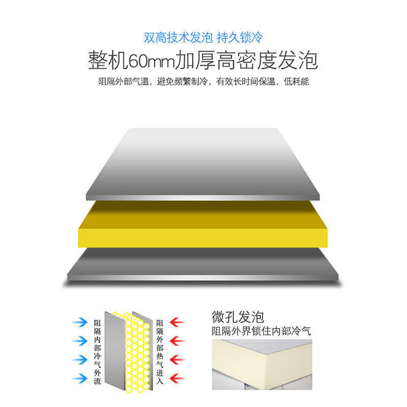 门四开冰柜风冷冰柜柜保鲜大容量冷藏柜冰箱玻璃门不锈钢商用无霜