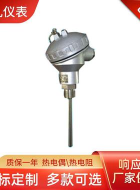 铠装铂热电阻PT100探头温度传感器热电偶K型一体化变送器耐高温