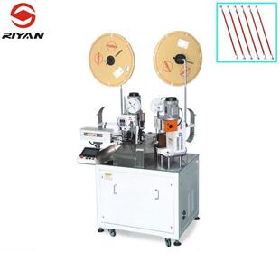 工业线束全自动双头穿热缩管压端子机伺服电机细线双头打端子机