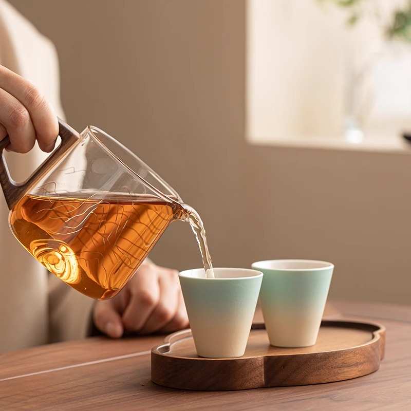 江山旅行茶具套装便携快客杯户外露营茶壶防烫过滤玻璃可定制logo