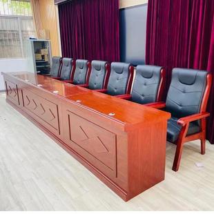 主席台会议桌实木演讲台发言台领导桌讲话台会议室长条桌开 会桌