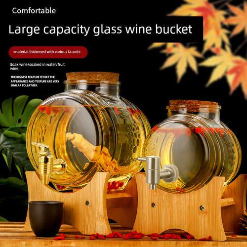 泡酒玻璃瓶带龙头家用高档加厚密封空瓶大容量人参养生专用酒坛子