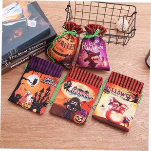 Halloween decorated nonwoven bunches candy gift bag children